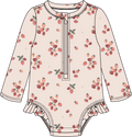 Petite Lem - 1 Pc Knit Swim Suit, Light Pink
