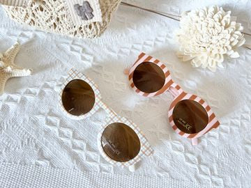 Ce Ce Co - Stripe/Checkered Sunglasses, Strips Camel