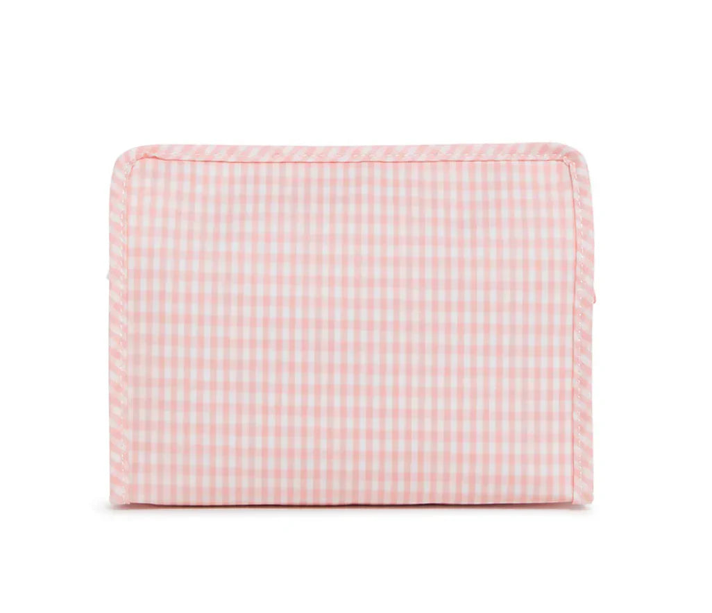Trvl - Roadie Medium Zip Pouch, Gingham Taffy