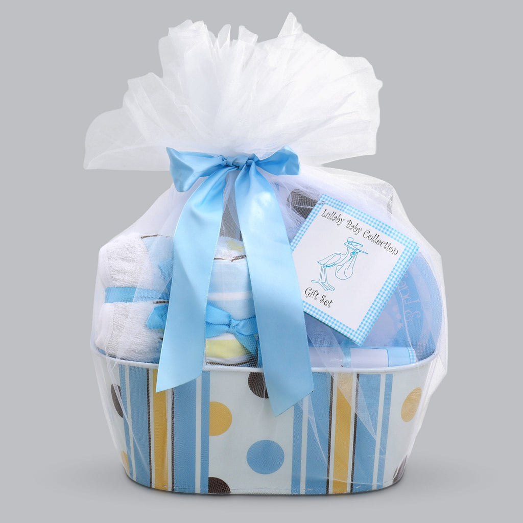 Welcome to the World Baby Boy Gift Basket