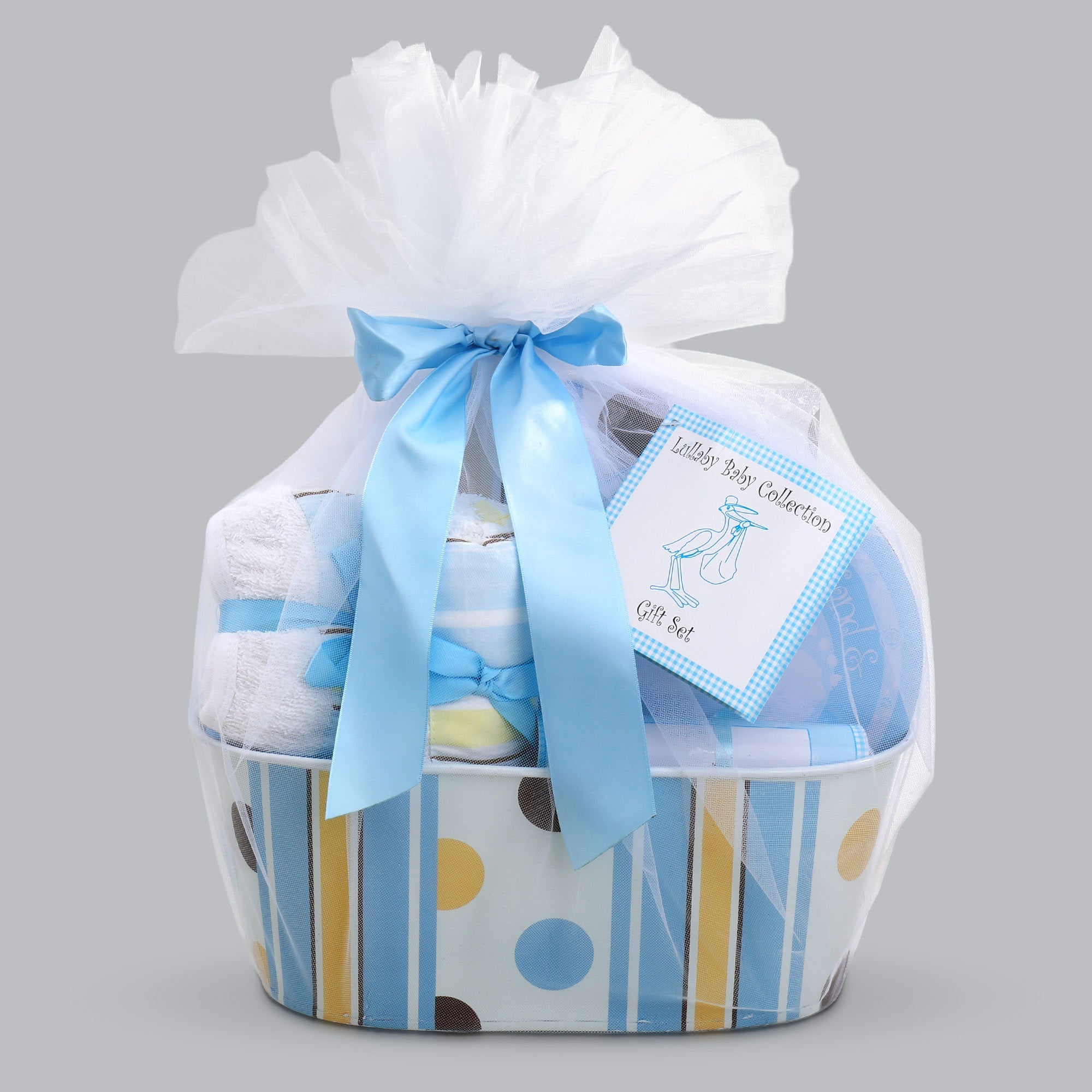Welcome to the World Baby Boy Gift Basket