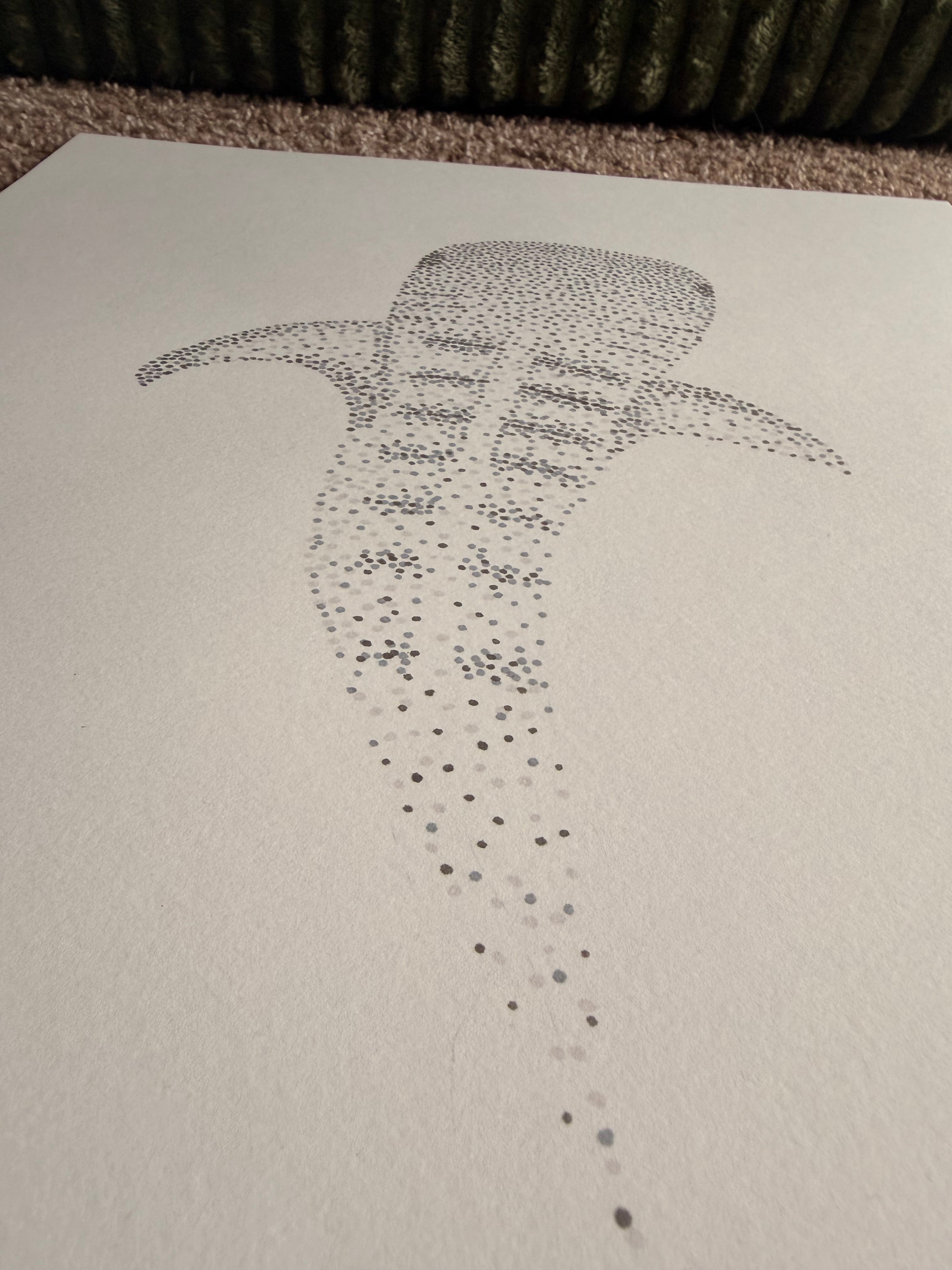 Marine Life Dot Art 14x17 - Ocean Wall Art Set