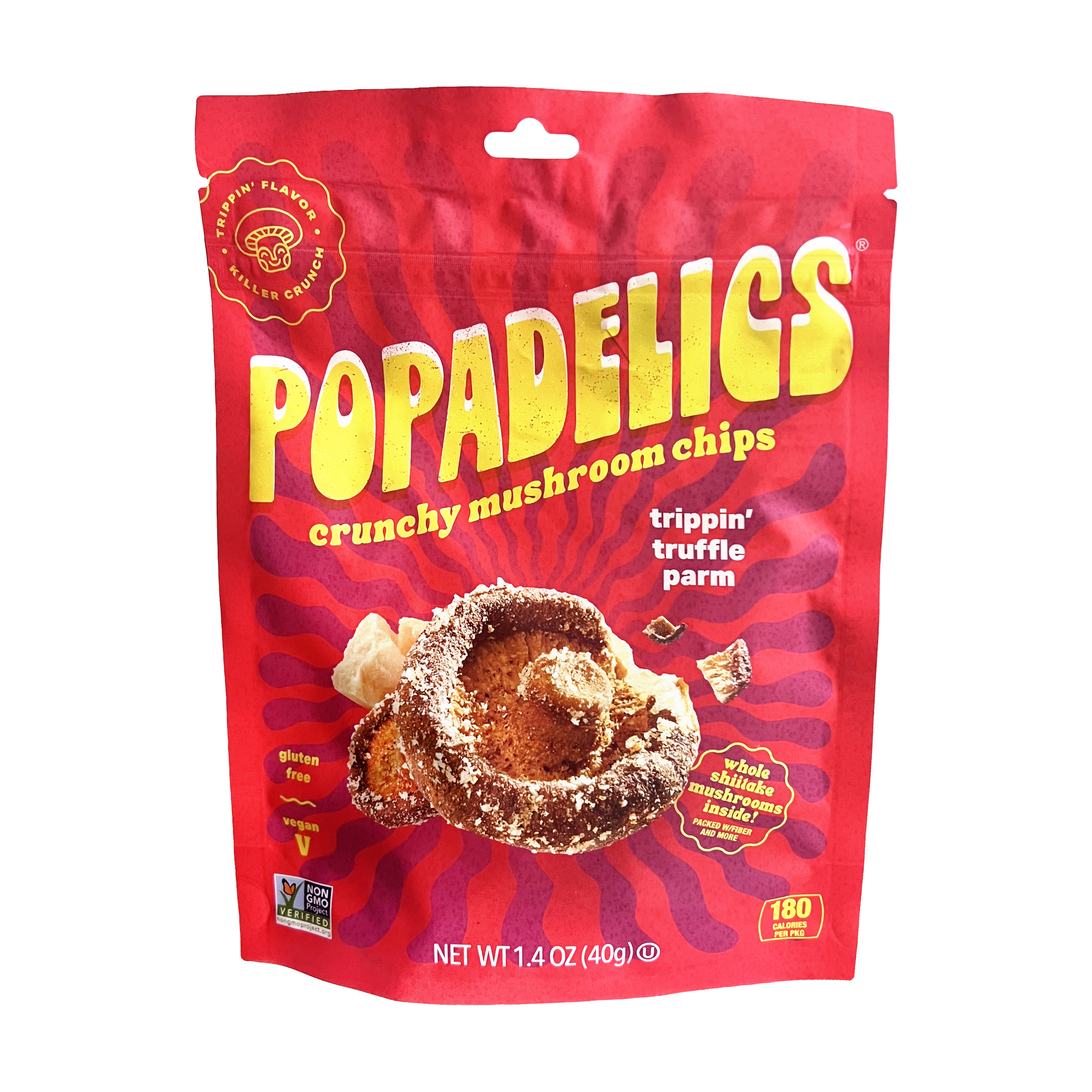 Popadelics Crunchy Mushroom Chips — Variety Pack | All 3 Flavors | 6-Pack