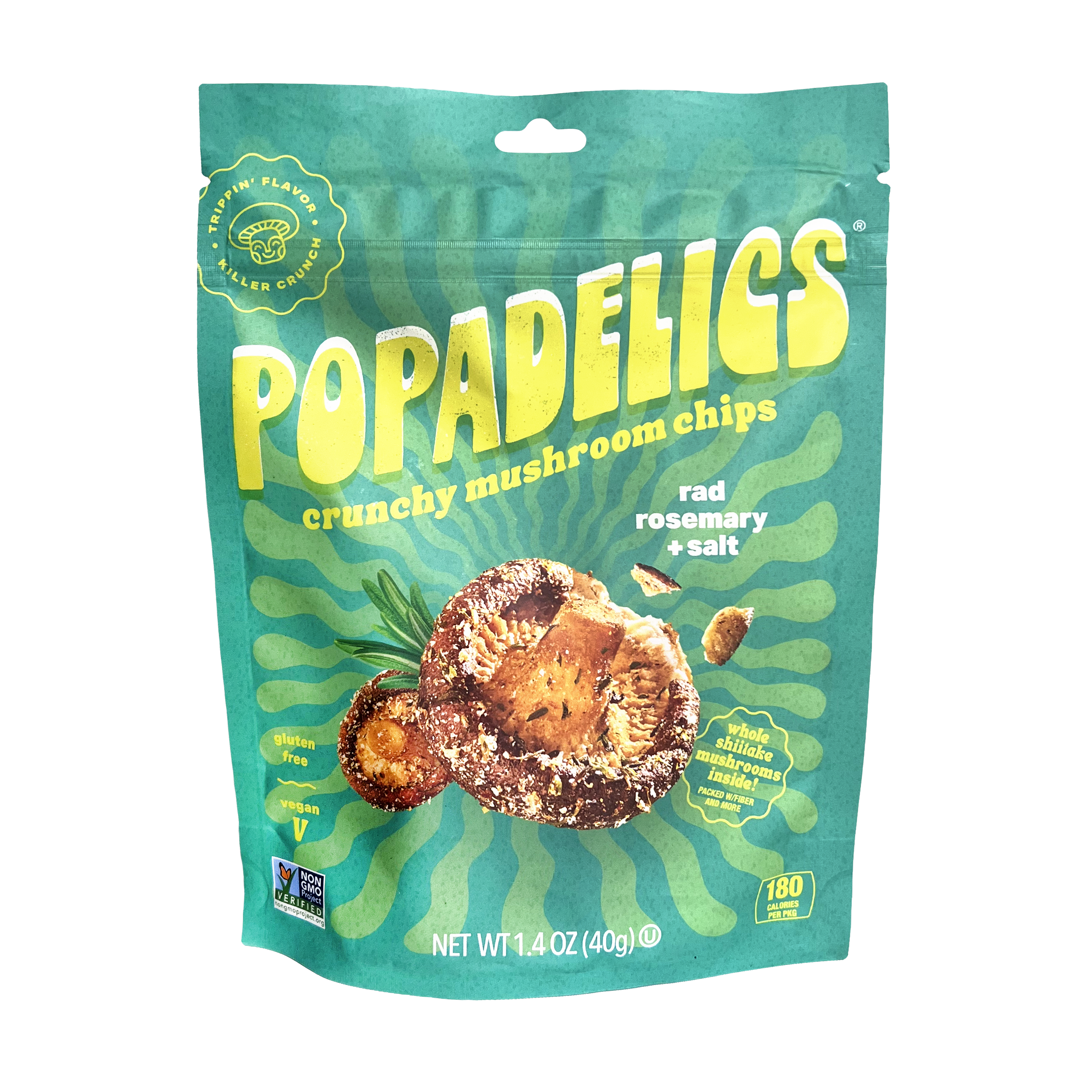 Popadelics Crunchy Mushroom Chips — Variety Pack | All 3 Flavors | 6-Pack
