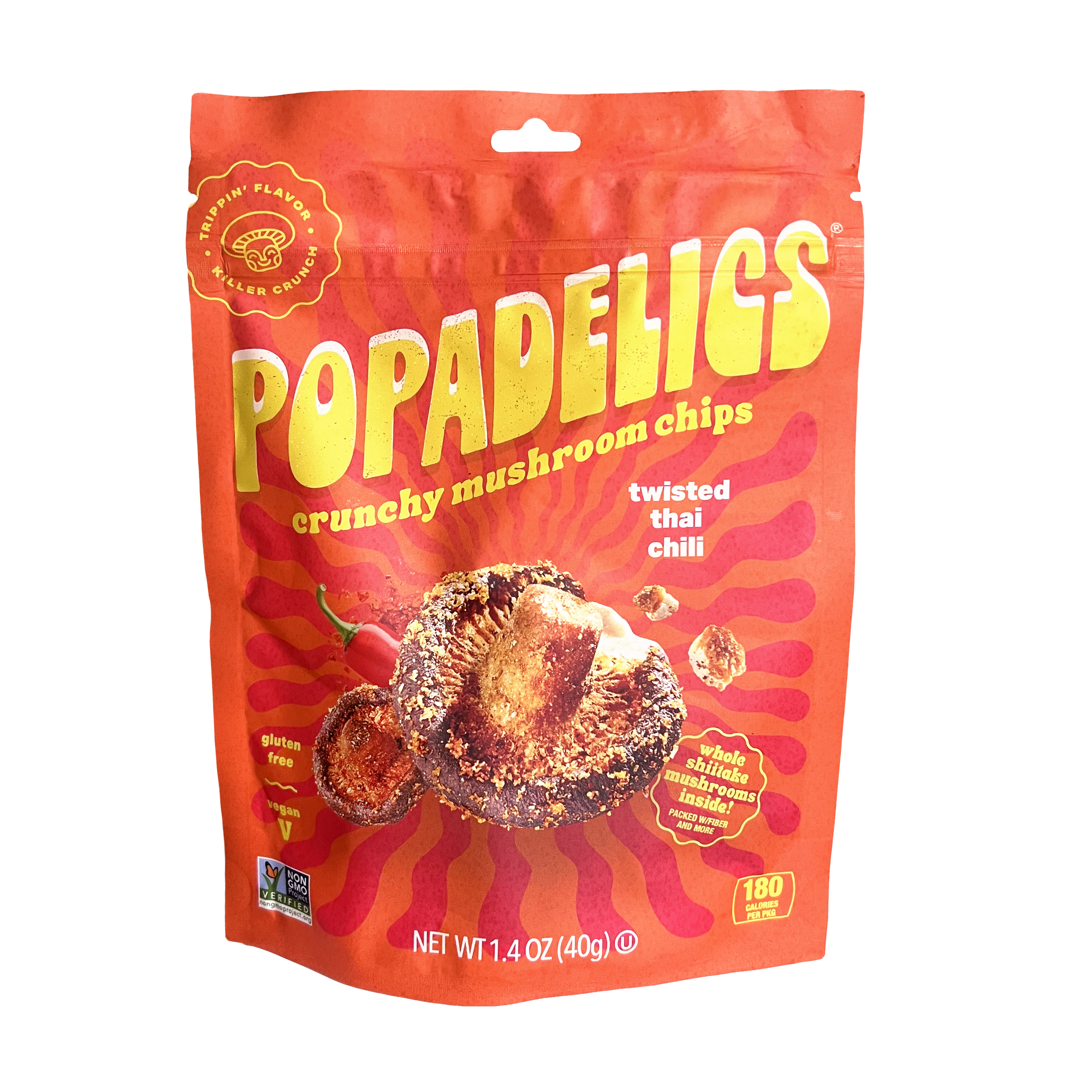 Popadelics Crunchy Mushroom Chips — Variety Pack | All 3 Flavors | 6-Pack