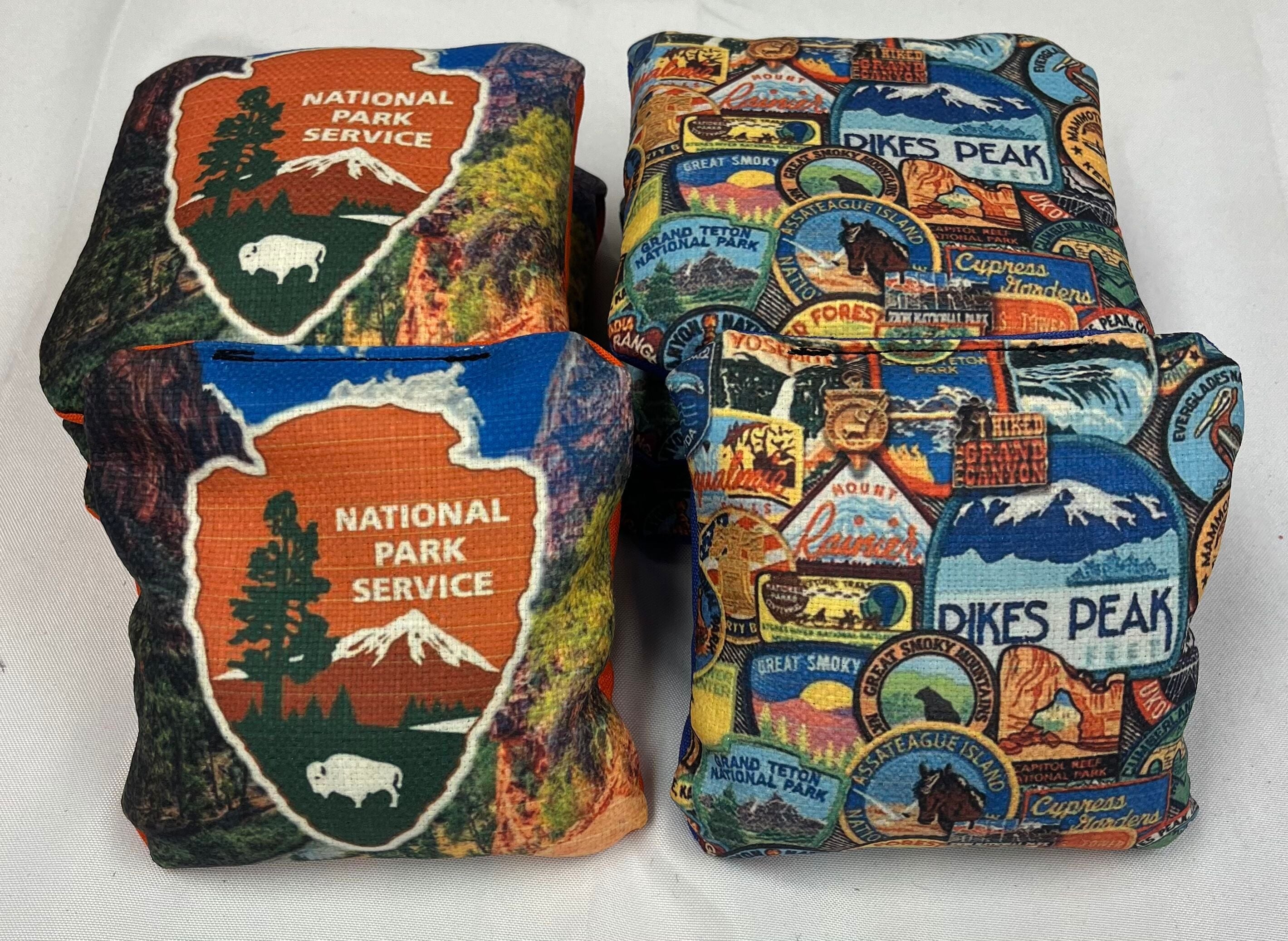 Lake in the Mountains Retro Cornhole Set