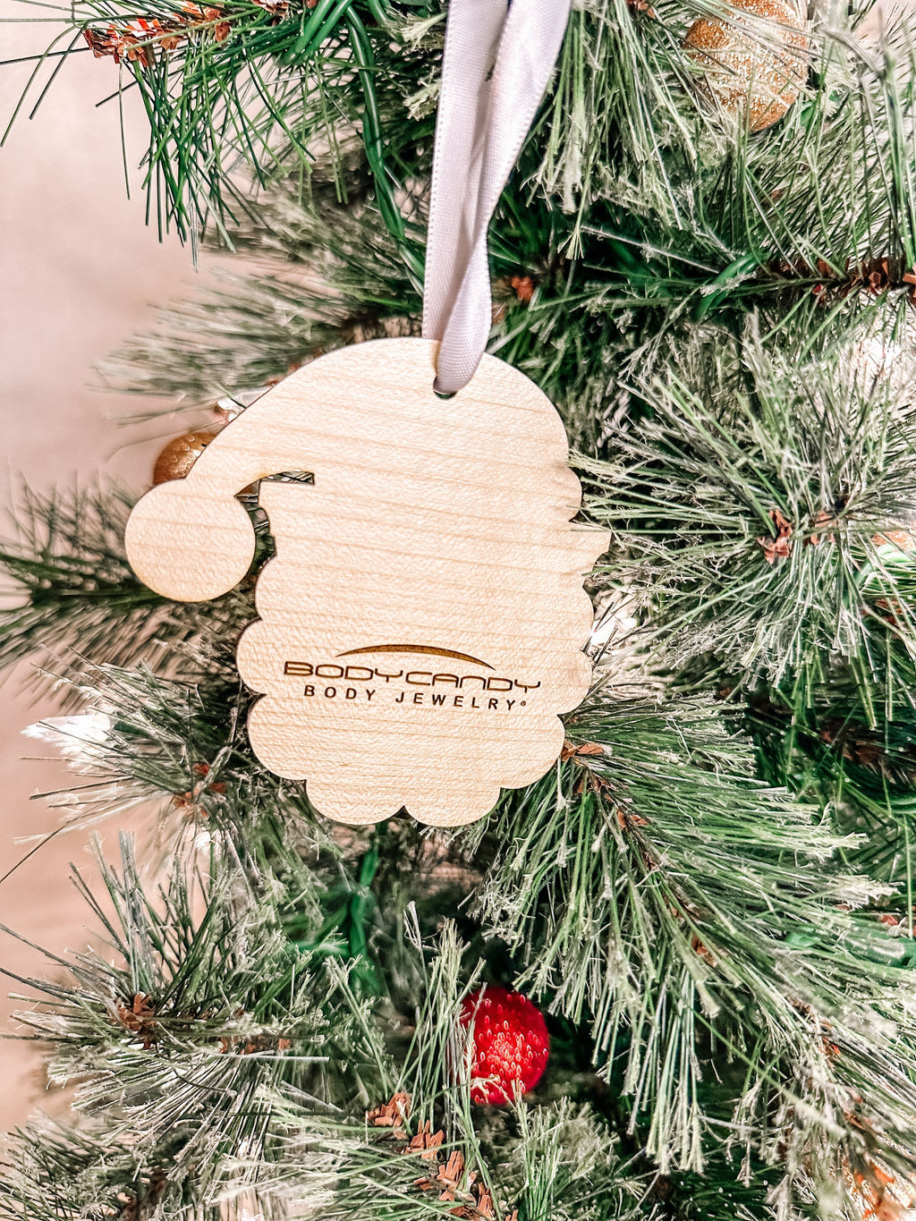 Wood Holiday Santa Claus Christmas Ornament