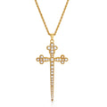Athena Cross Necklace - Pearl