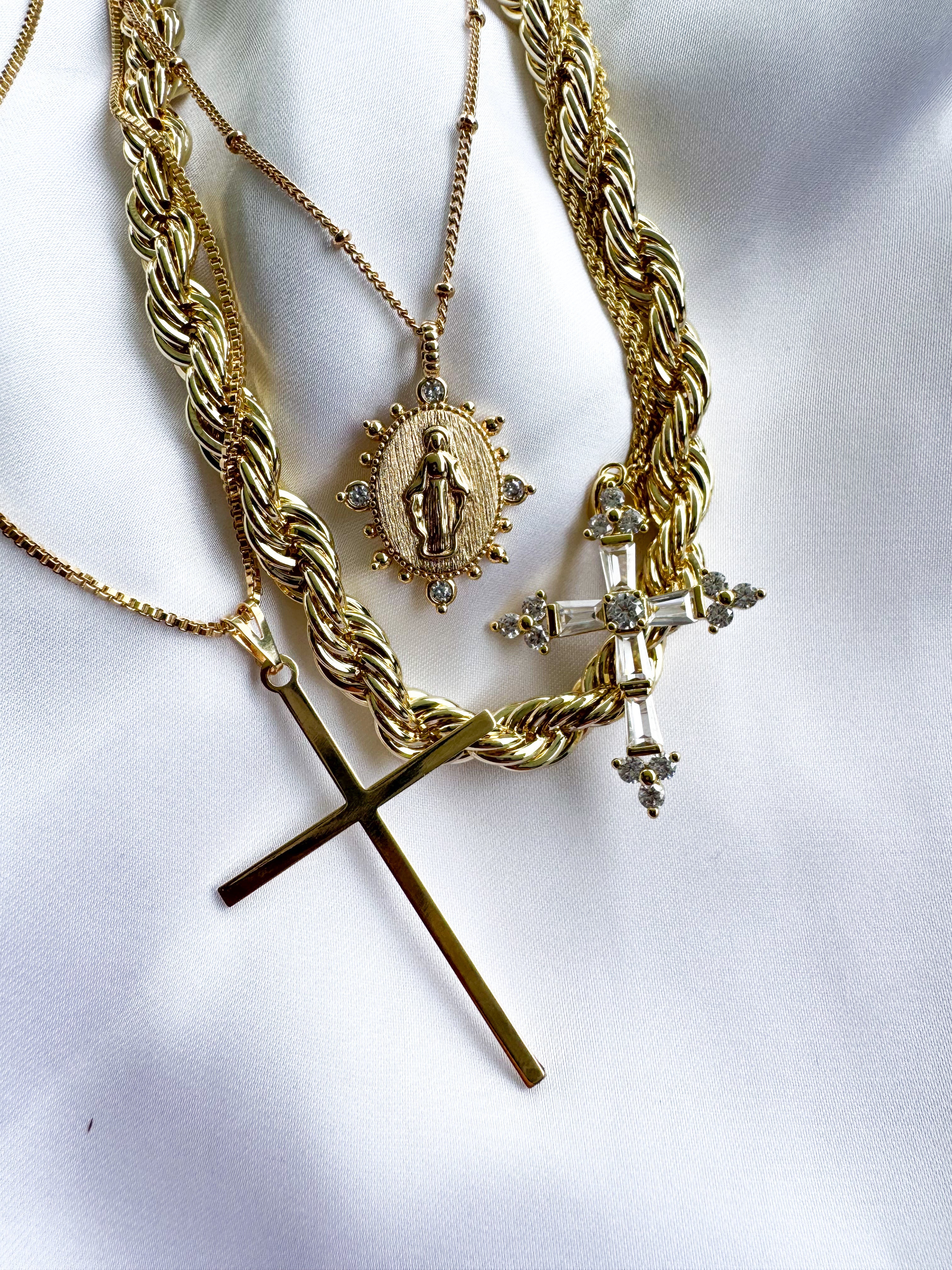 Lady Lourdes Pendant - Gold
