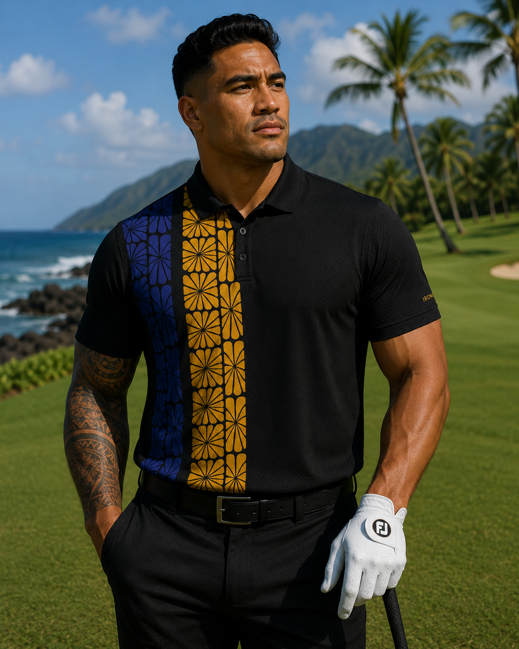 Midnight-Aloha Performance Golf Shirt