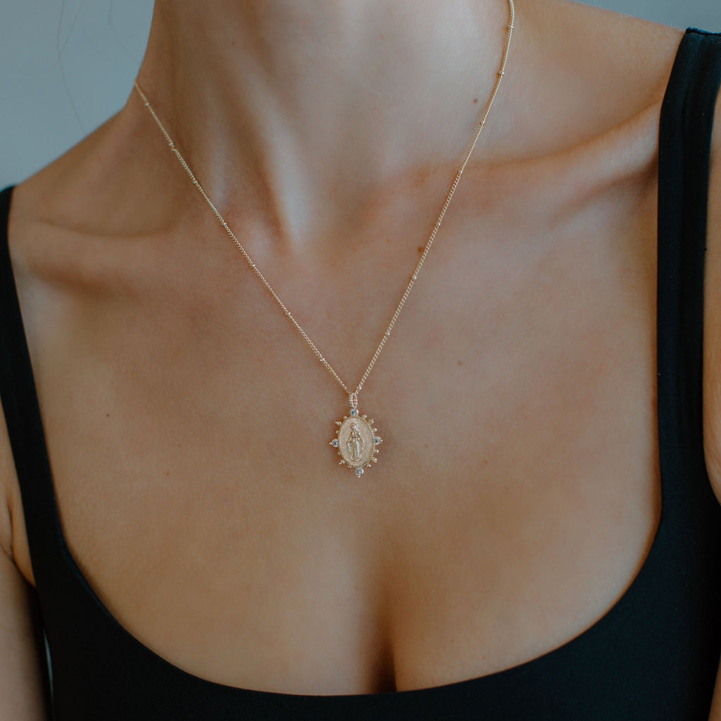 Lady Lourdes Pendant - Gold