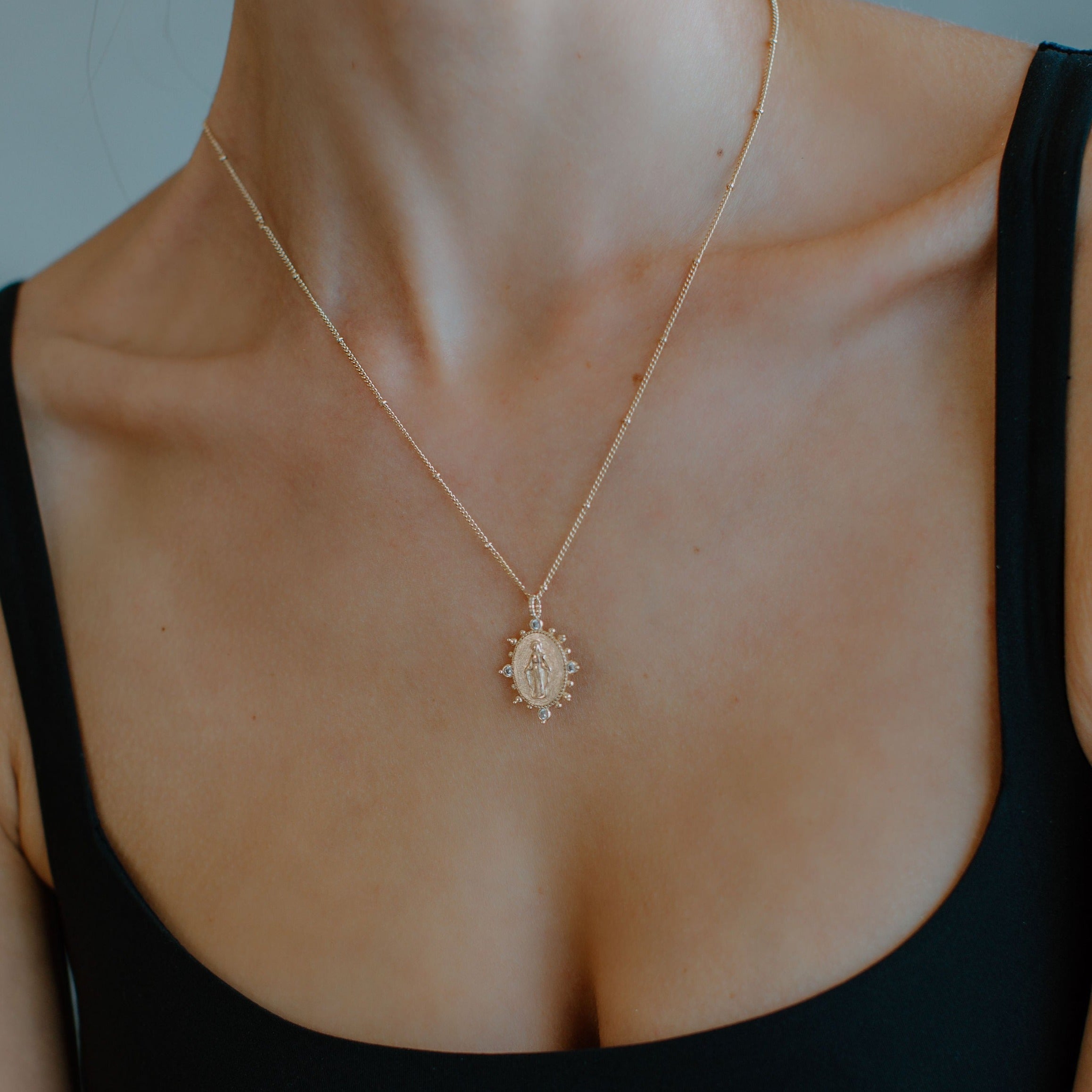 Lady Lourdes Pendant - Gold