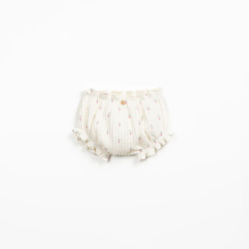 PLAY UP PRINTED RIB TOP + UNDERPANTS SET