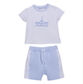 Patachou - White & Blue Boy Set