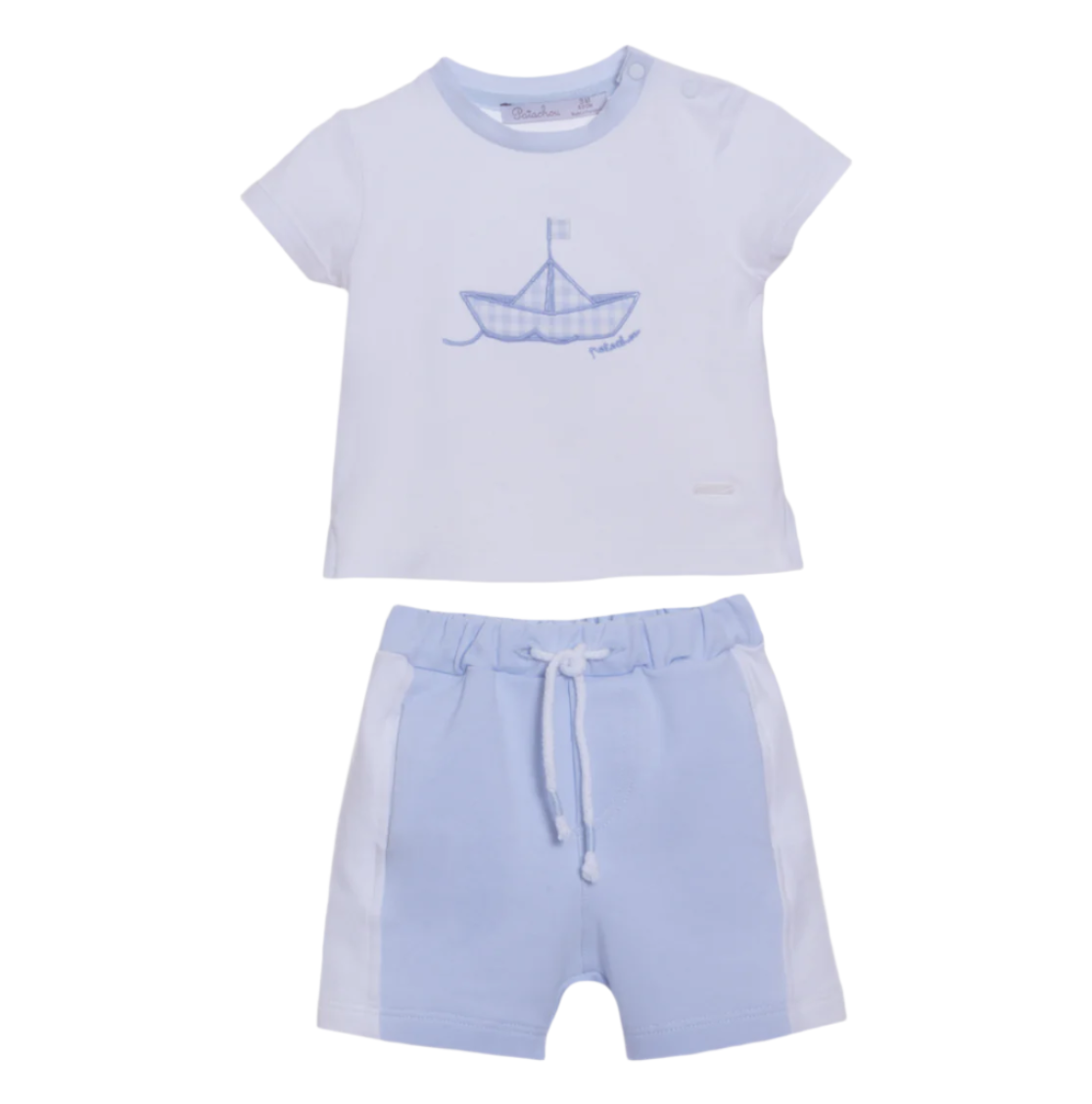 Patachou - White & Blue Boy Set
