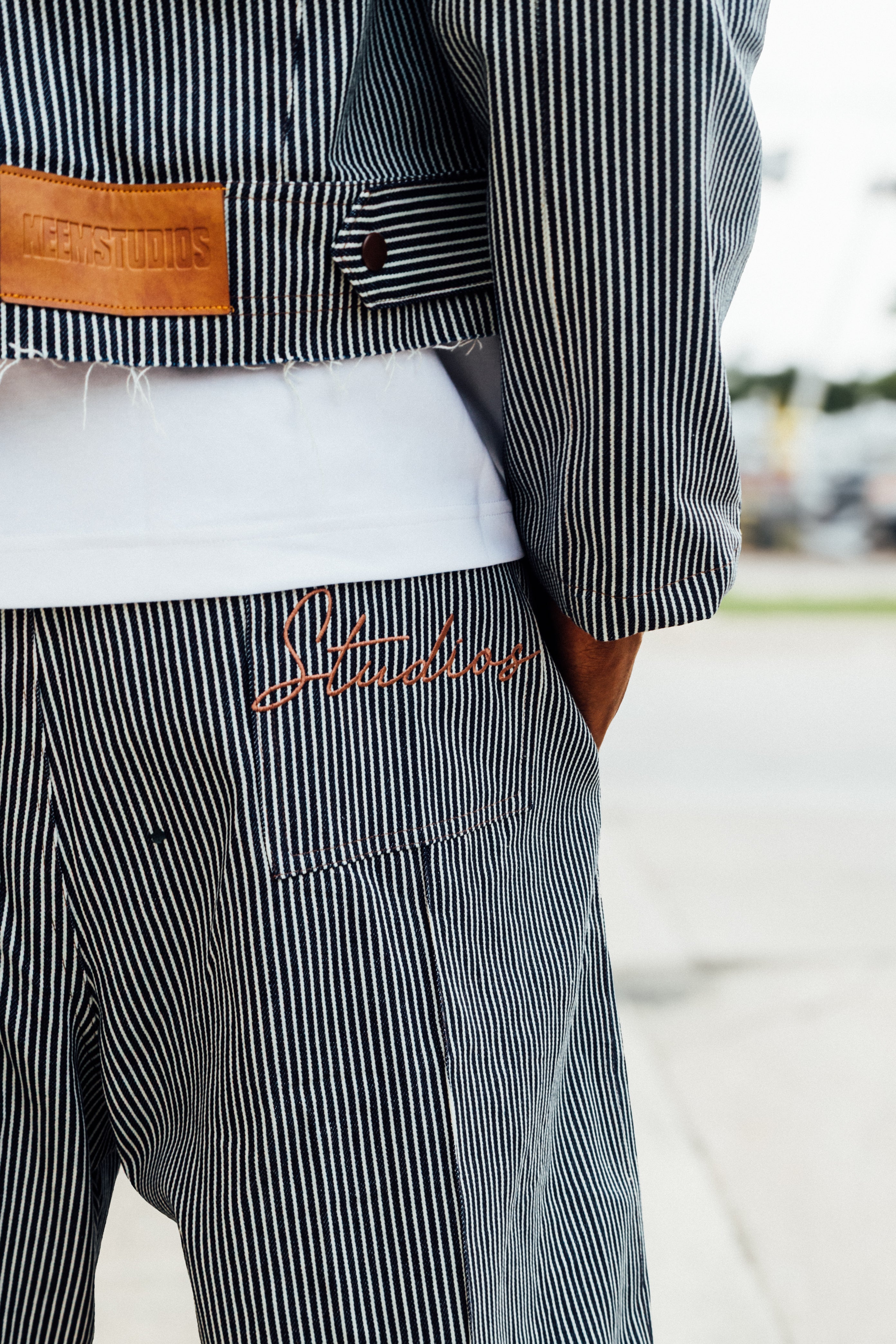 Pin- Stripe Pleated Short