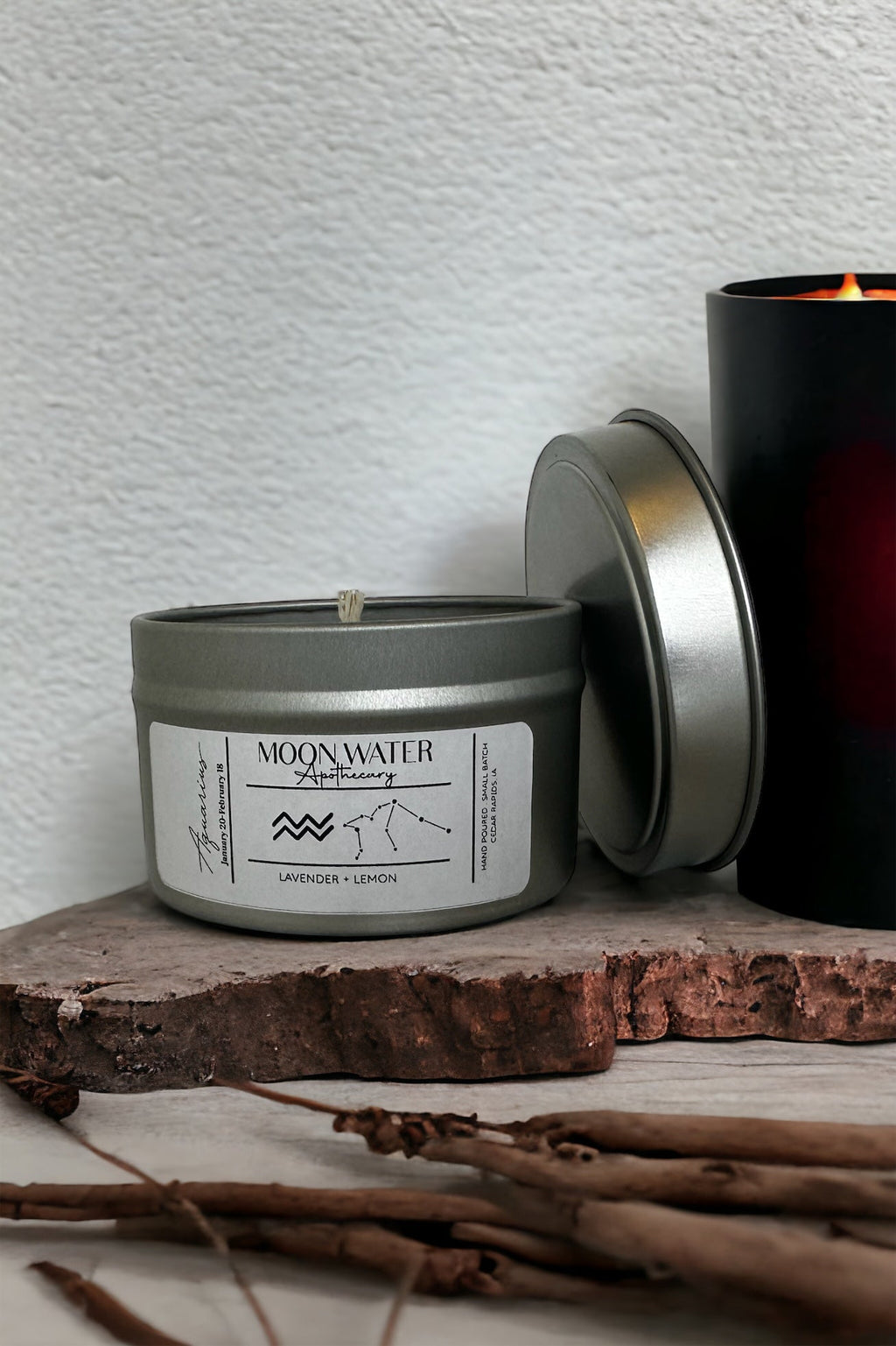 Zodiac Candles – 6 oz Astrology Inspired Candles with 40+ Hour Burn Time -- by Moon Water Apothecary!