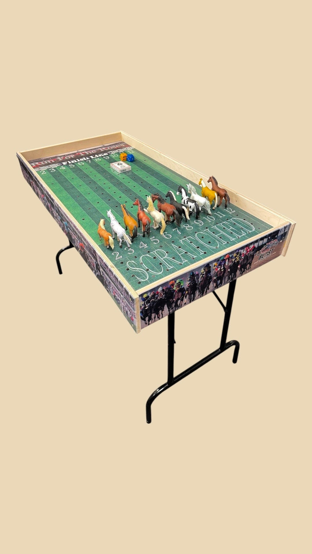 Jumbo Horse Game Turf Theme with Printed Rails