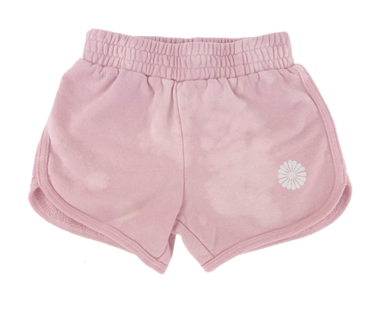 Tiny Whales - Girls Pink Tie Dye Rose Shorts