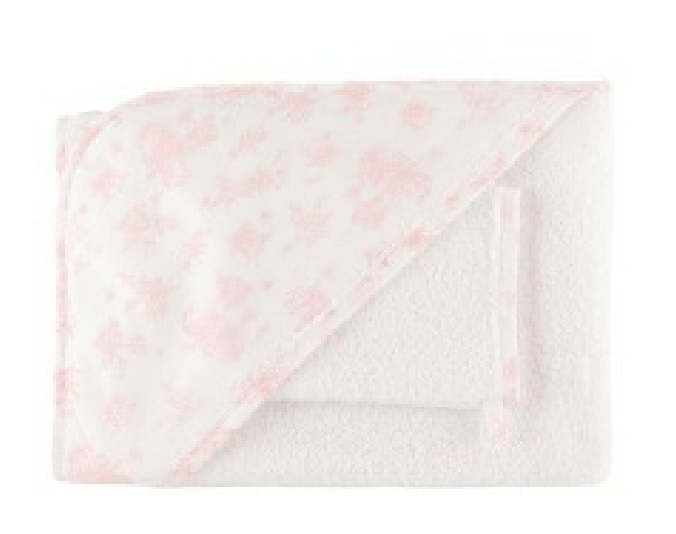 PURETE - Pink White Floral Towel for Babies