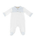 PURETE - White Blue Footie for Babies