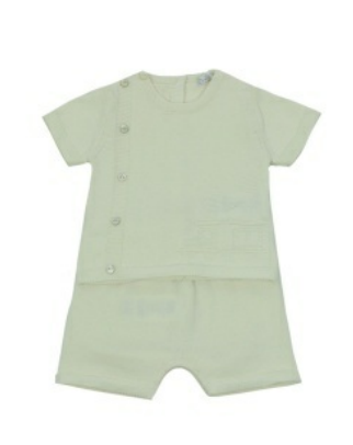 Dr. Kid - Green Woven Top & Shorts