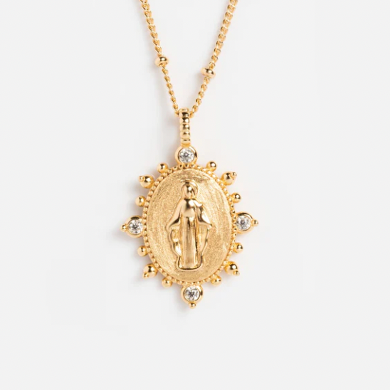 Lady Lourdes Pendant - Gold