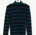 IINDEE PULLOVER TWIST . LIGHTWEIGHT TURTLENECK WITH STRIPES NAVY