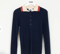 Indee - Lightweight Pullover with a Polo Collar, Navy