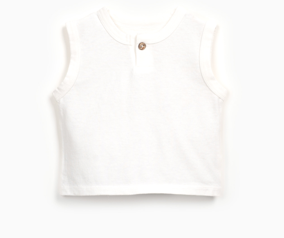 Play Up - Baby Jersey Sleeveless T-Shirt, White