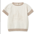 LI + ME - Embroidered Knit Top, Cream Toasted