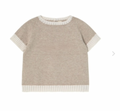 LI + ME - Knit Short Sleeve Top, Cream Toasted