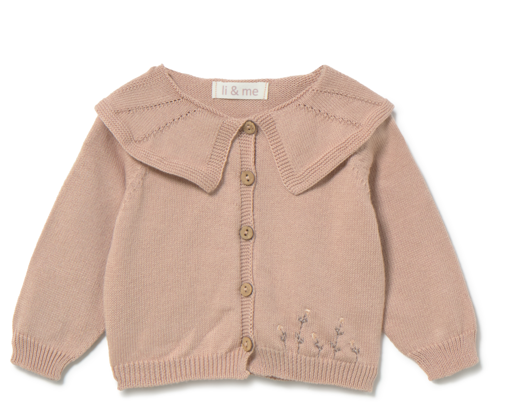 LI + ME - Embroidered Knit Cardigan, Candy