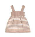LI + ME - Irregular Striped Knit Skirt, Cream Candy