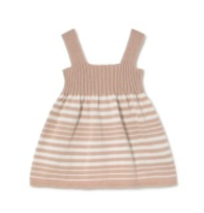 LI + ME - Irregular Striped Knit Skirt, Cream Candy