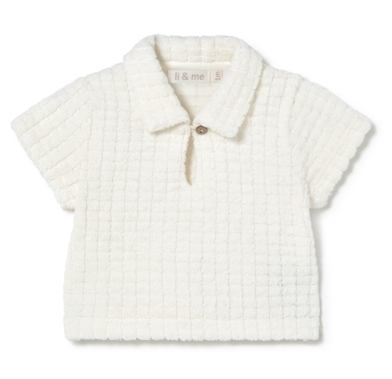 LI + ME - Terry Polo Shirt & Terry Shorts, Cream