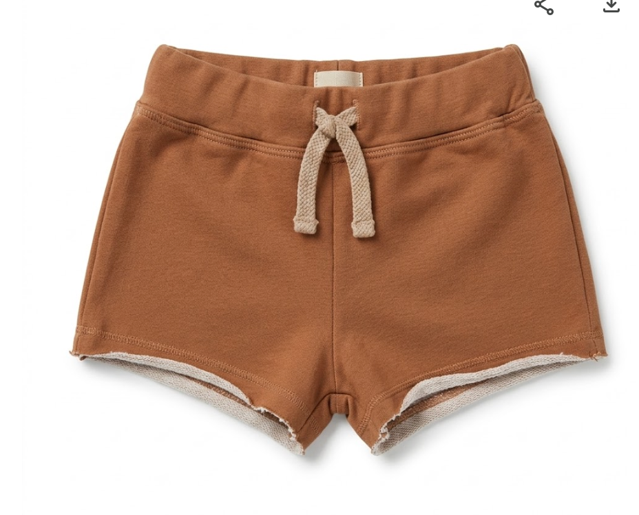 COZII - Raw Edge Shorts, Brown