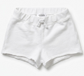 COZII - Raw Edge Shorts, White