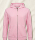 COZII - Long Sleeve Hooded Zip Jacket with Pouch, Baby Pink