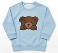 COZII - Long Sleeve Contrast Crew Teddy Bear, Skyride