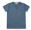 COZII - Short Sleeve Henley Top, Denim