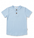 COZII - Short Sleeve Henley Top, Skyride