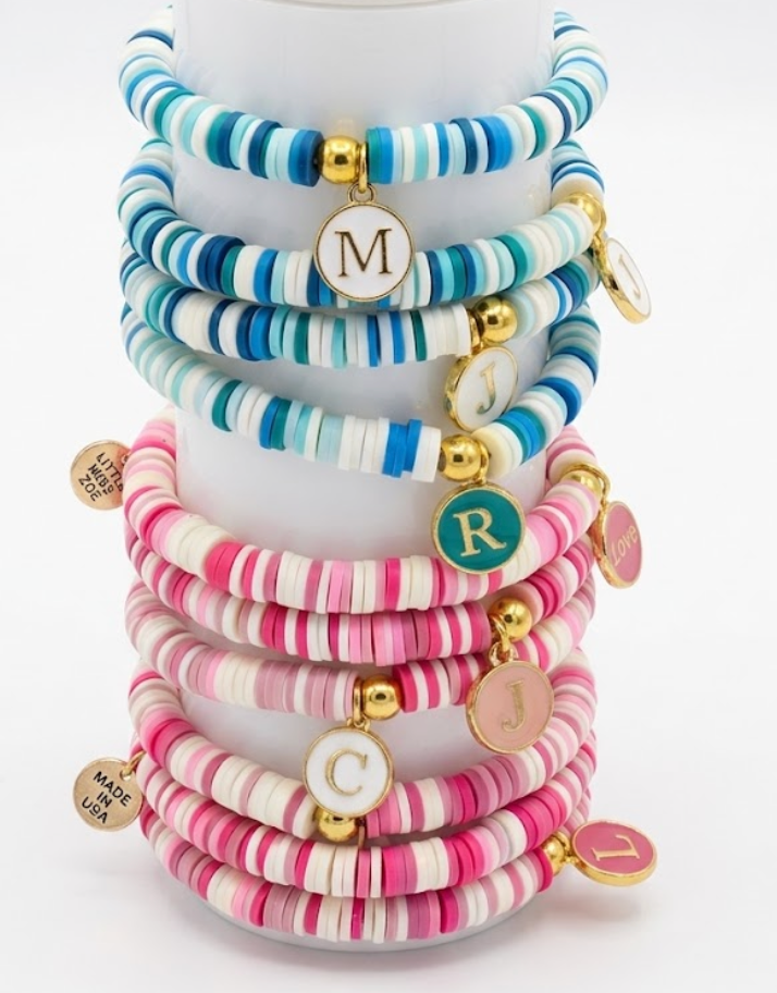 Little Miss Zoe - Vinyl Disc Initial Bracelet