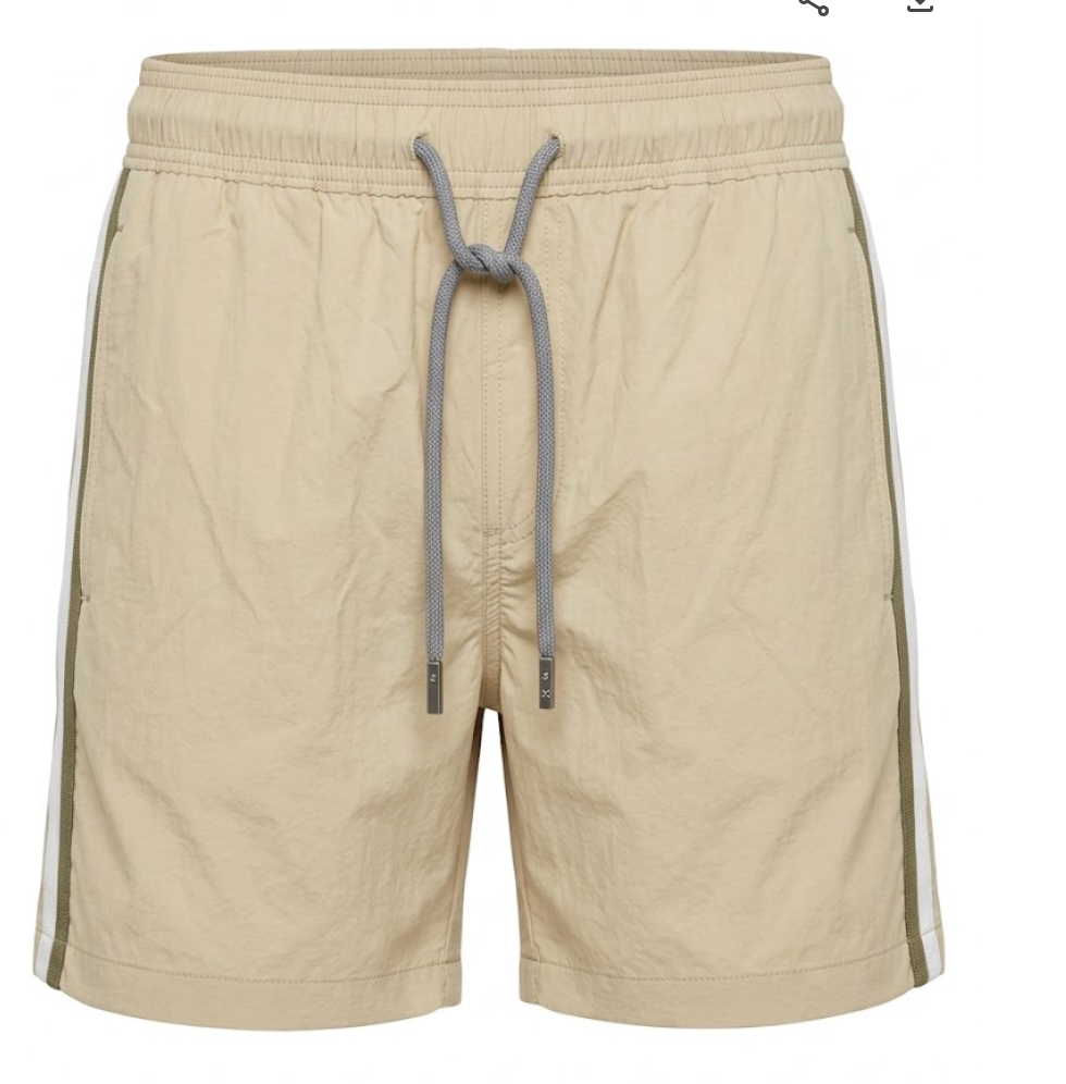 Pier St Barths - Men’s Dark Cream Swim Shorts