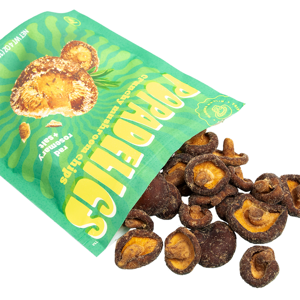 Popadelics Crunchy Mushroom Chips — Variety Pack | All 3 Flavors | 6-Pack