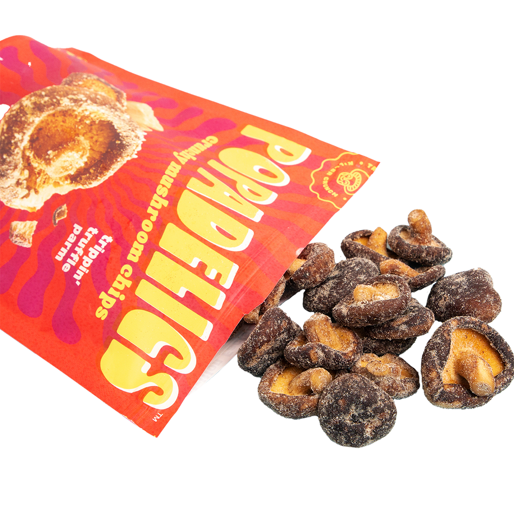 Popadelics Crunchy Mushroom Chips — Variety Pack | All 3 Flavors | 6-Pack