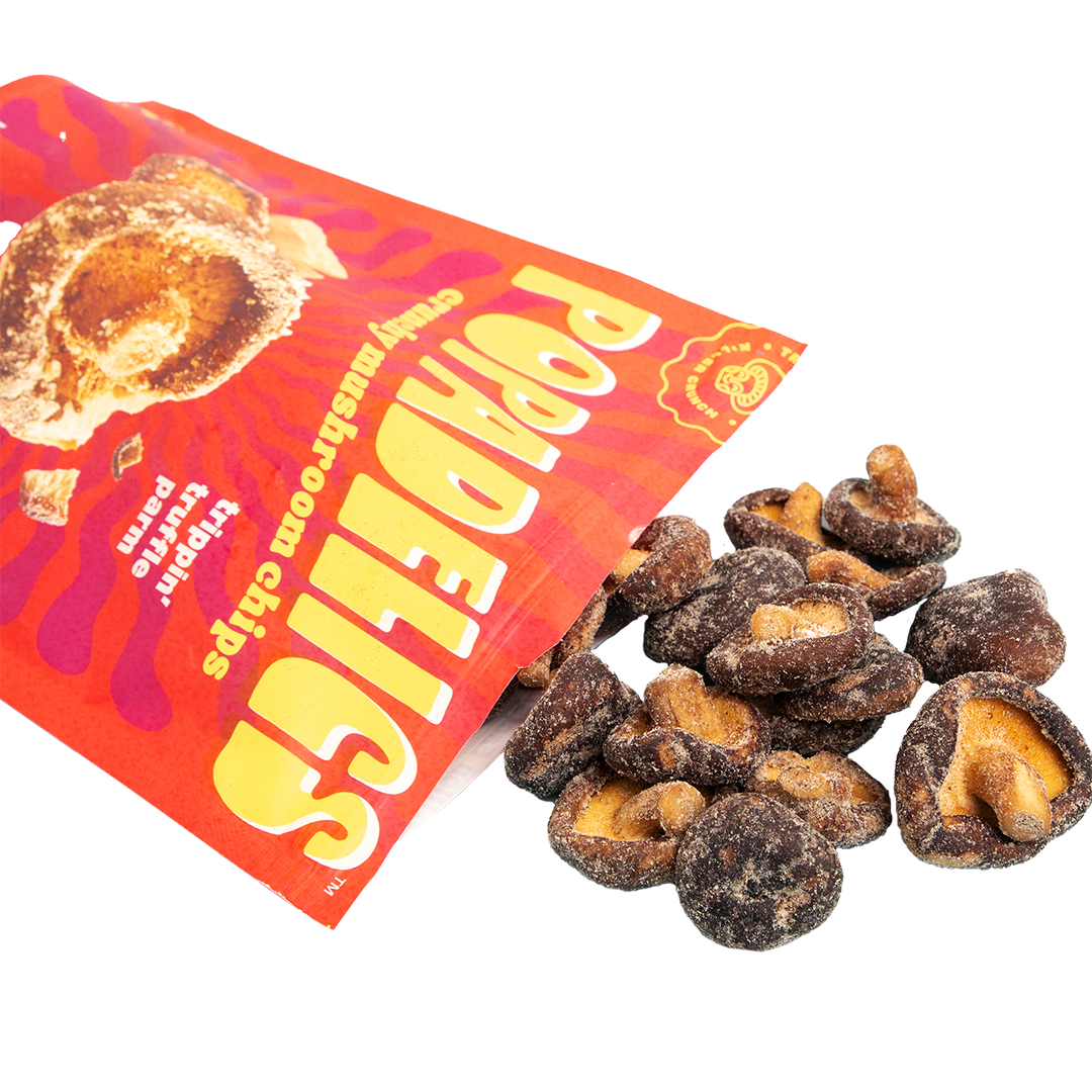 Popadelics Crunchy Mushroom Chips — Variety Pack | All 3 Flavors | 6-Pack
