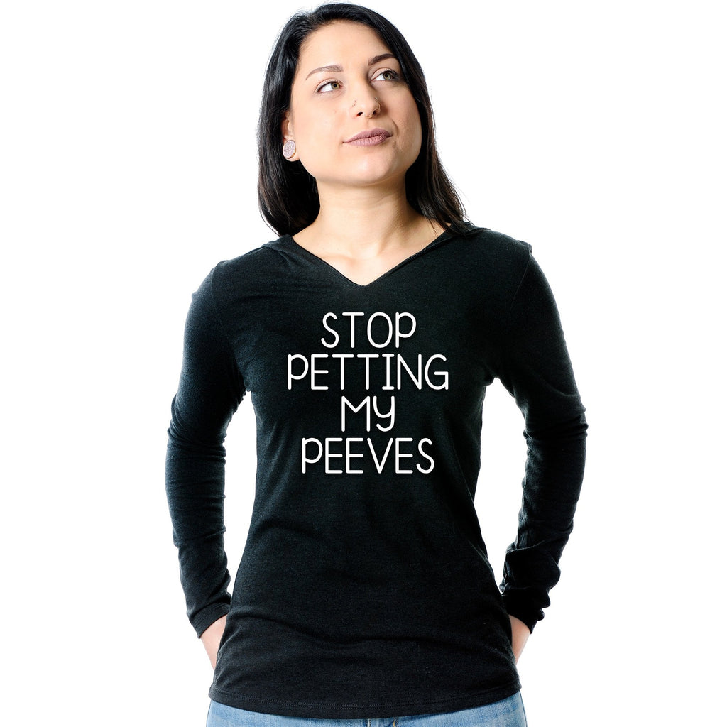 Stop Petting My Peeves Tapered Long Sleeve Hoodie