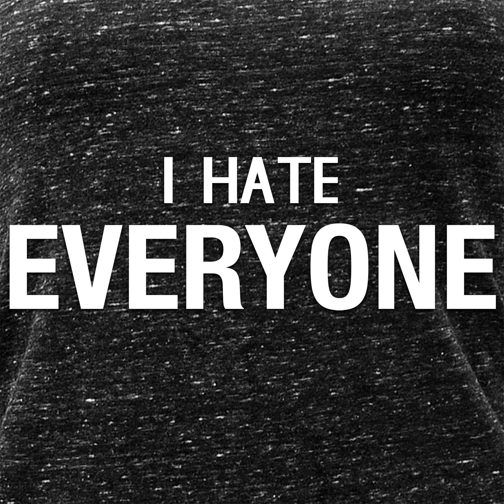 I hate everyone Black Gray Cosmic Twist Back Tank Top