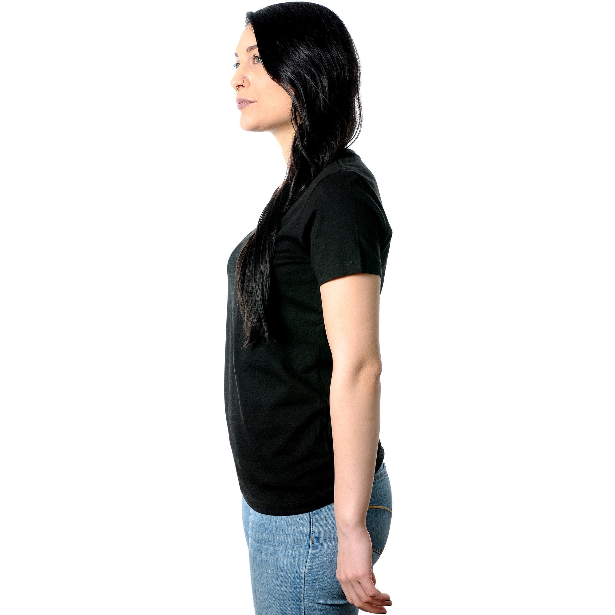 Honey Black V-Neck Tee Shirt